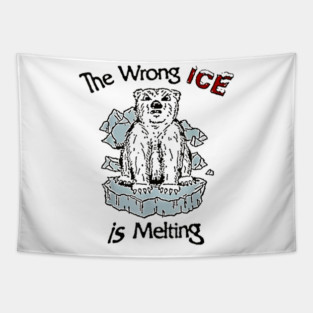 The Wrong ICE Is Melting Bear Tapestry
