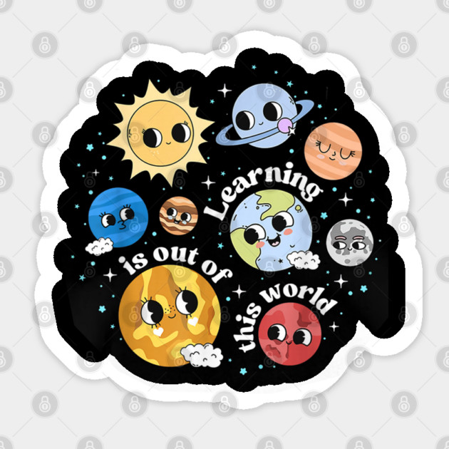 Learning Is Out Of This World Sticker by dtr_art