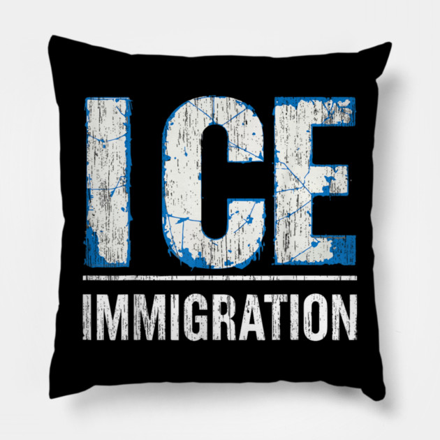 Ice-out-immigration Pillow by dtr_art