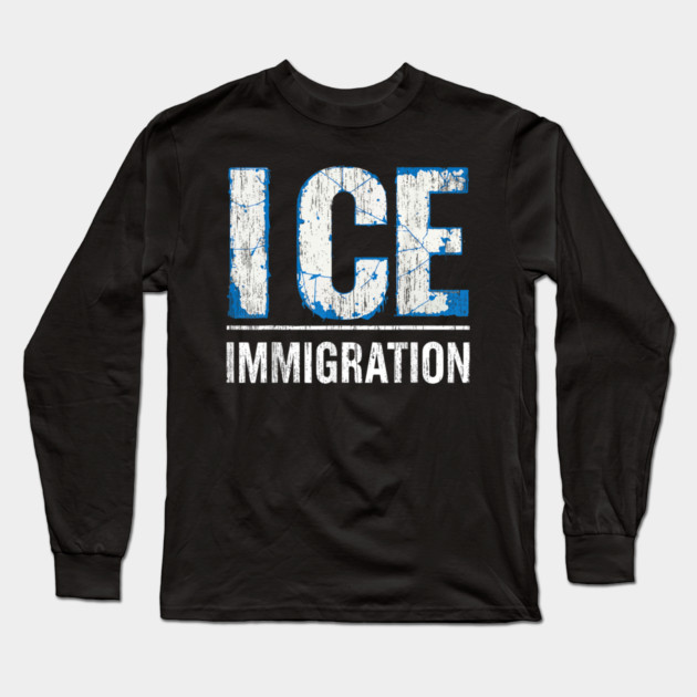 Ice-out-immigration Long Sleeve T-Shirt by dtr_art