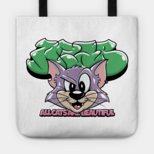 All Cats Are Beautiful - Cute Graffiti Cat Tote