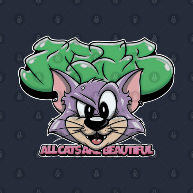 All Cats Are Beautiful - Cute Graffiti Cat by Wrong