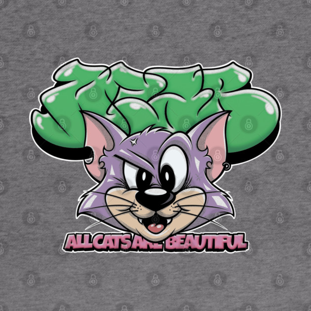 All Cats Are Beautiful - Cute Graffiti Cat by Wrong