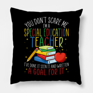 You Dont Scare Me Im A Special Education Teacher Written A Goal Pillow