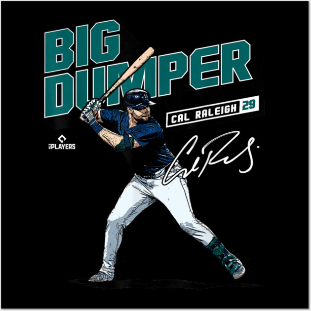 Cal Raleigh Seattle Baseball Players Wall Art by dtr_art