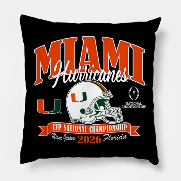 Miami Hurricanes Pillow by dtr_art
