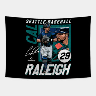 Cal Raleigh Seattle Baseball Players Tapestry