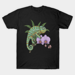 Panther Chameleon Tropical Reptile Design T-Shirt