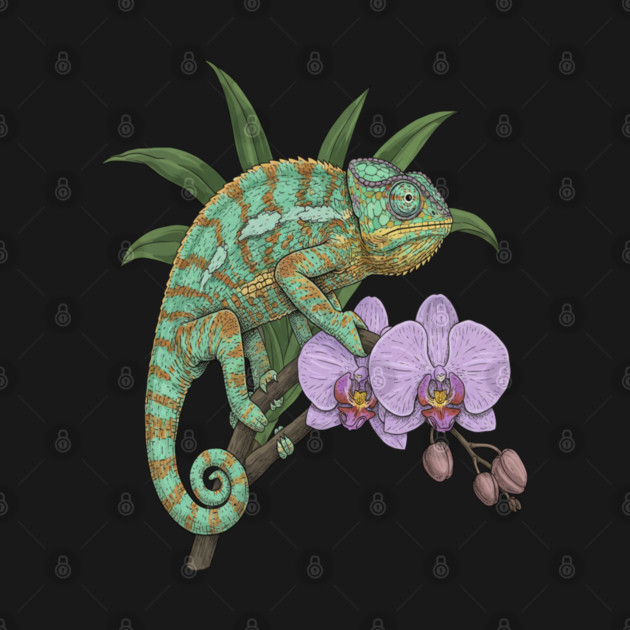 Panther Chameleon Tropical Reptile Design by BirdsnStuff