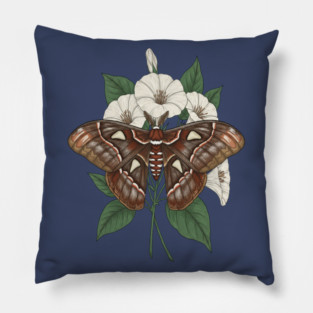 Cecropia Moth Nature Design Pillow