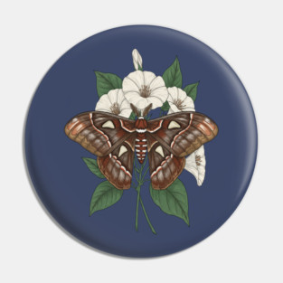 Cecropia Moth Nature Design Pin