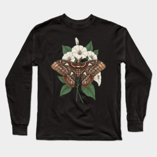 Cecropia Moth Nature Design Long Sleeve T-Shirt