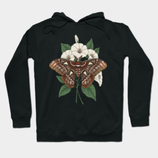 Cecropia Moth Nature Design Hoodie