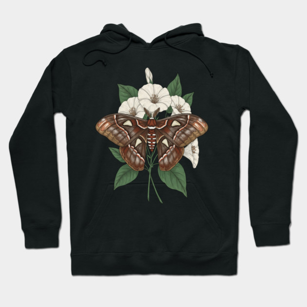 Cecropia Moth Nature Design Hoodie by BirdsnStuff
