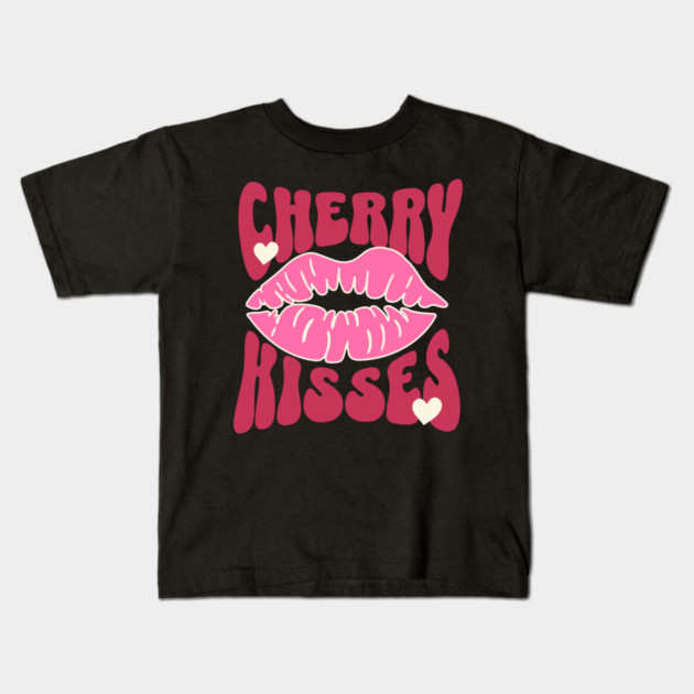 Cherry Kisses Kids T-Shirt by TurnEffect