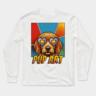 Basset Fauve de Bretagne Dog Retro Comic Pop Art Long Sleeve T-Shirt
