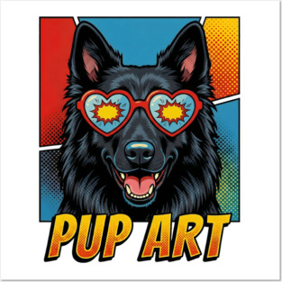 Belgian Sheepdog Pop Art Sunglasses Posters and Art