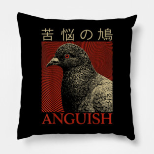 Vintage Vengeance Pigeon Shirt, Retro T-Shirt, Silly Pigeons lover Shirt, funny Pigeon unhinged meme Pillow