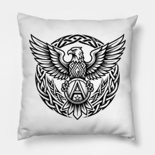 Majestic Eagle T-Shirt | Powerful Freedom Symbol Graphic Tee | Bold Streetwear Design Pillow
