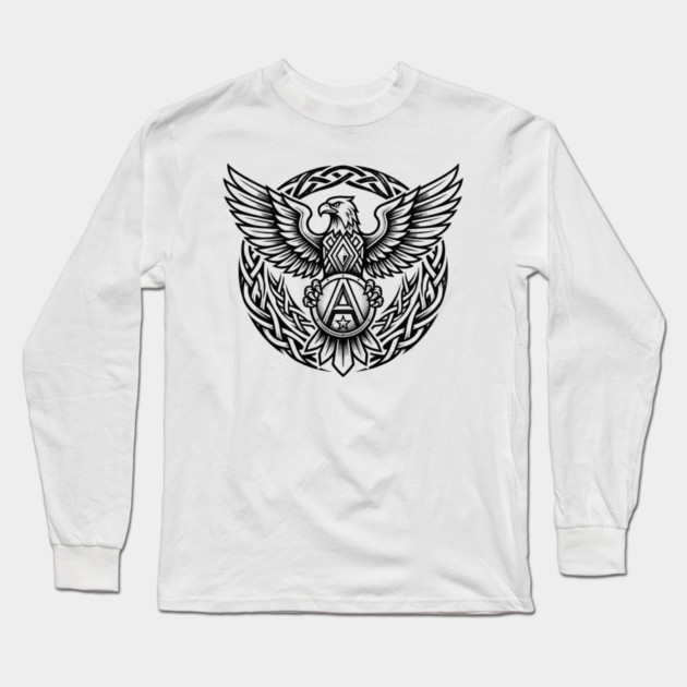 Majestic Eagle T-Shirt | Powerful Freedom Symbol Graphic Tee | Bold Streetwear Design Long Sleeve T-Shirt by Muhammad Naveed Khan
