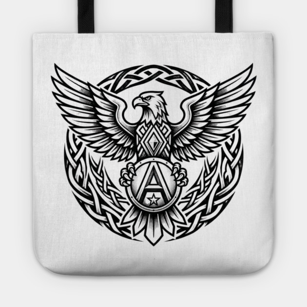 Majestic Eagle T-Shirt | Powerful Freedom Symbol Graphic Tee | Bold Streetwear Design Tote by Muhammad Naveed Khan