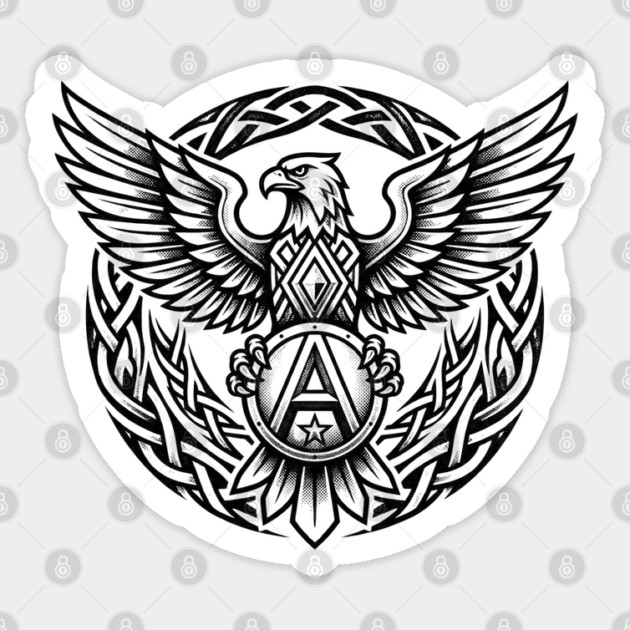 Majestic Eagle T-Shirt | Powerful Freedom Symbol Graphic Tee | Bold Streetwear Design Sticker by Muhammad Naveed Khan