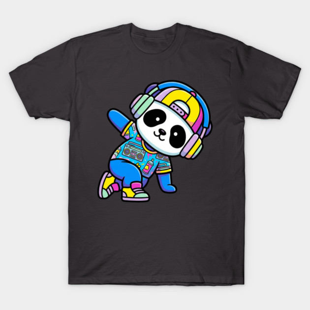 Cool Panda T-Shirt | Trendy Streetwear Animal Graphic Tee | Urban Mascot Design T-Shirt by Muhammad Naveed Khan