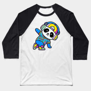 Cool Panda T-Shirt | Trendy Streetwear Animal Graphic Tee | Urban Mascot Design Baseball T-Shirt