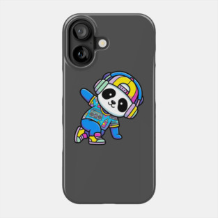 Cool Panda T-Shirt | Trendy Streetwear Animal Graphic Tee | Urban Mascot Design Phone Case