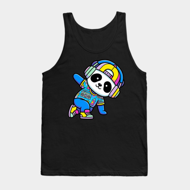 Cool Panda T-Shirt | Trendy Streetwear Animal Graphic Tee | Urban Mascot Design Tank Top by Muhammad Naveed Khan