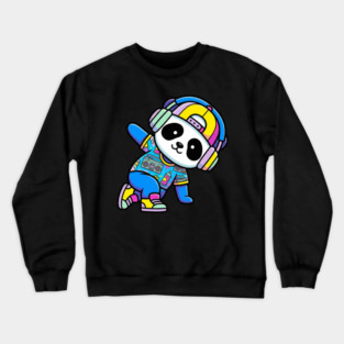 Cool Panda T-Shirt | Trendy Streetwear Animal Graphic Tee | Urban Mascot Design Crewneck Sweatshirt