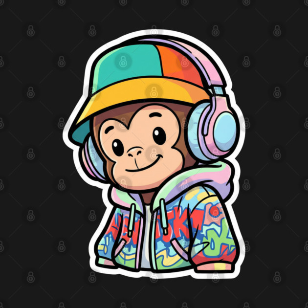 Cool Monkey T-Shirt | Urban Streetwear Animal Graphic Tee | Playful Mascot Design by Muhammad Naveed Khan