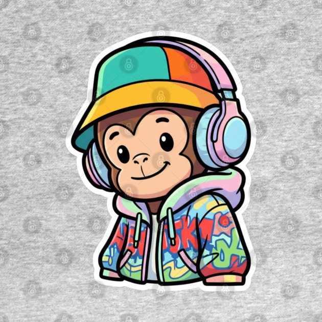 Cool Monkey T-Shirt | Urban Streetwear Animal Graphic Tee | Playful Mascot Design by Muhammad Naveed Khan