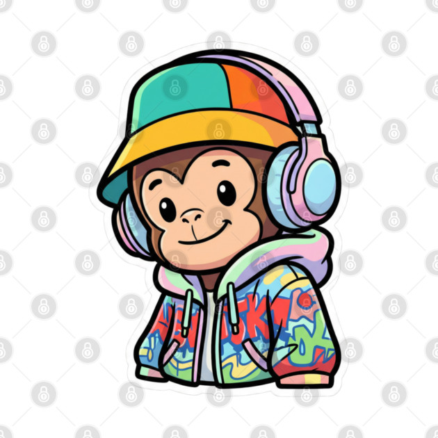 Cool Monkey T-Shirt | Urban Streetwear Animal Graphic Tee | Playful Mascot Design by Muhammad Naveed Khan