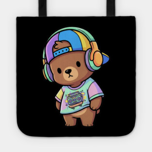 Cool Panda T-Shirt | Urban Streetwear Mascot Graphic Tee | Modern Hip-Hop Style Tote