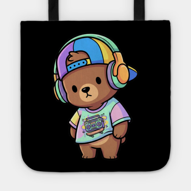 Cool Panda T-Shirt | Urban Streetwear Mascot Graphic Tee | Modern Hip-Hop Style Tote by Muhammad Naveed Khan