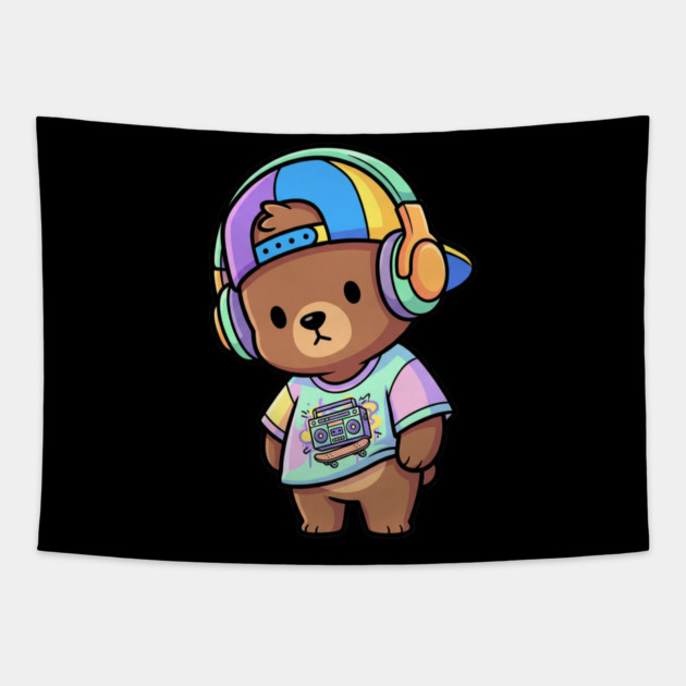 Cool Panda T-Shirt | Urban Streetwear Mascot Graphic Tee | Modern Hip-Hop Style Tapestry by Muhammad Naveed Khan