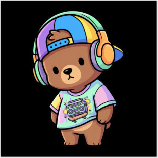 Cool Panda T-Shirt | Urban Streetwear Mascot Graphic Tee | Modern Hip-Hop Style Posters and Art