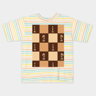 Chessboard Chess Pieces Kids T-Shirt
