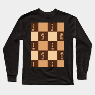 Chessboard Chess Pieces Long Sleeve T-Shirt