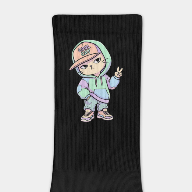 Cool Cat T-Shirt | Urban Streetwear Animal Graphic Tee | Smooth Mascot Design by Muhammad Naveed Khan