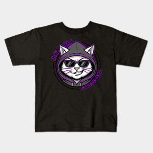 Cool Cat Streetwear T-Shirt | Urban Fashion Animal Graphic Tee | Modern Street Style Kids T-Shirt
