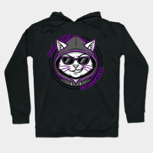 Cool Cat Streetwear T-Shirt | Urban Fashion Animal Graphic Tee | Modern Street Style Hoodie