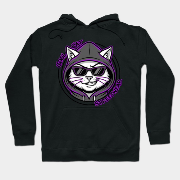Cool Cat Streetwear T-Shirt | Urban Fashion Animal Graphic Tee | Modern Street Style Hoodie by Muhammad Naveed Khan