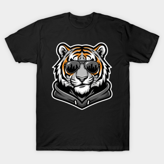 Cool Tiger T-Shirt | Urban Streetwear Animal Graphic Tee | Bold Mascot Design T-Shirt by Muhammad Naveed Khan