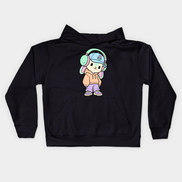 Cool Kitten T-Shirt | Cute Streetwear Cat Graphic Tee | Urban Mascot Design Kids Hoodie by Muhammad Naveed Khan