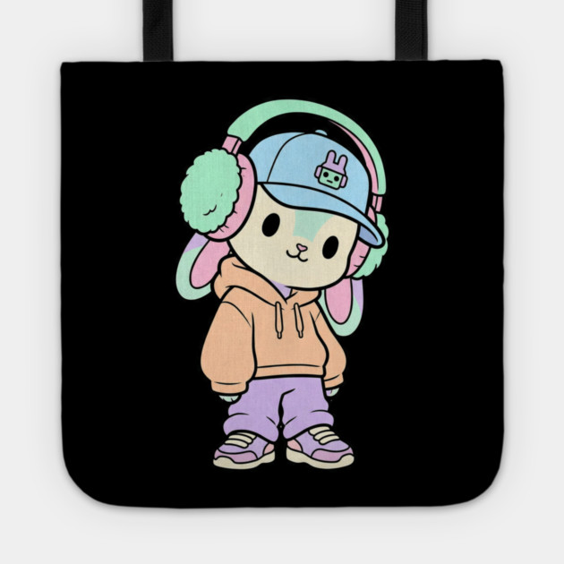 Cool Kitten T-Shirt | Cute Streetwear Cat Graphic Tee | Urban Mascot Design Tote by Muhammad Naveed Khan