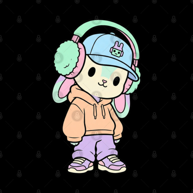 Cool Kitten T-Shirt | Cute Streetwear Cat Graphic Tee | Urban Mascot Design by Muhammad Naveed Khan