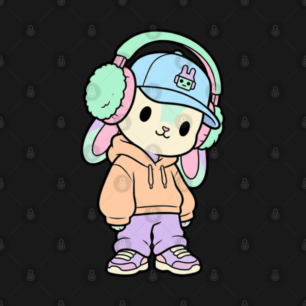 Cool Kitten T-Shirt | Cute Streetwear Cat Graphic Tee | Urban Mascot Design by Muhammad Naveed Khan