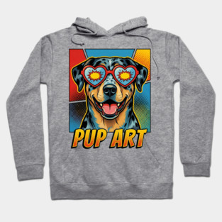 Pop Art Catahoula Leopard Dog Retro Dog Hoodie